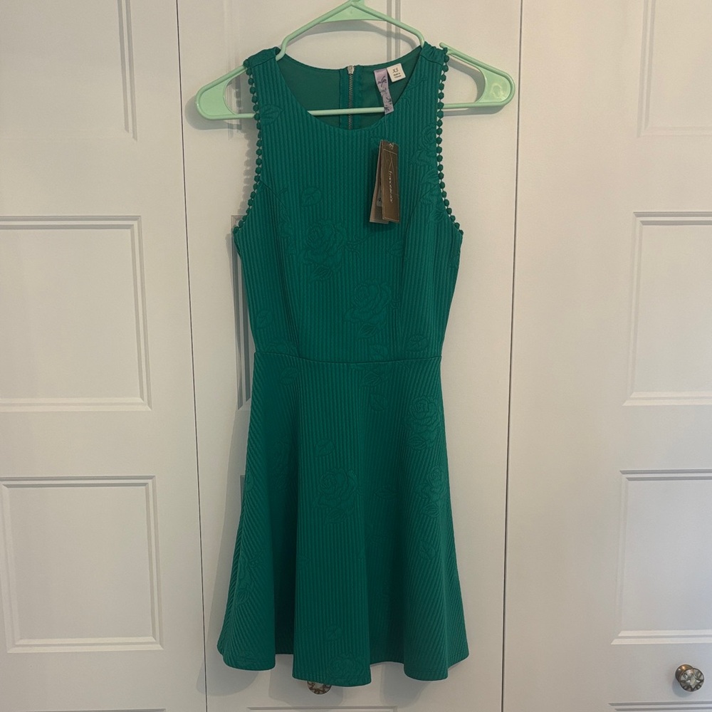 Francesca's Collections Teal Textured Dress